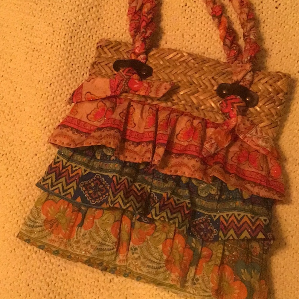 Capellini Straworld multiprint purse